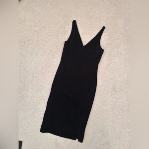 Midi Black Body-Con Dress